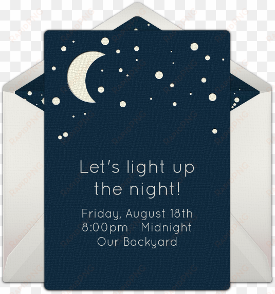 starry night sky online invitation - baby shower