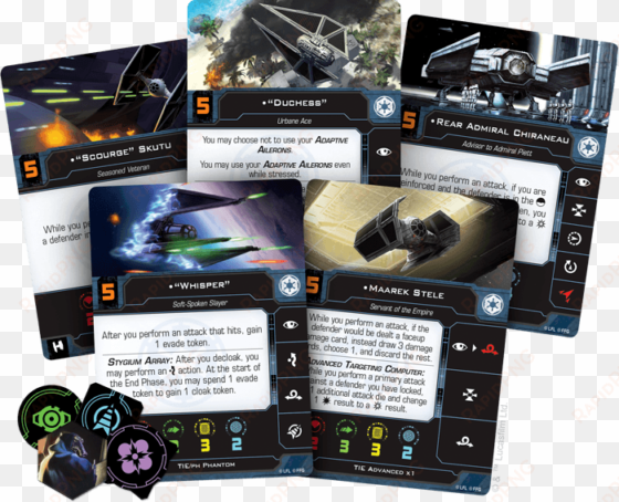 starting with the ship with the lowest initiative stat - x wing second edition cards