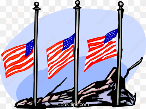 statement flag clipart american flag - half mast clipart