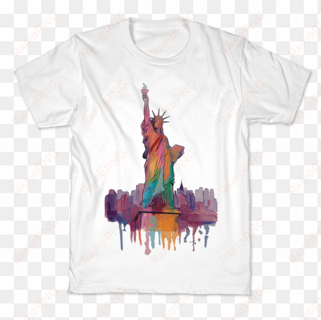 statue of liberty watercolor kids t-shirt - fourth of july shirts for kids