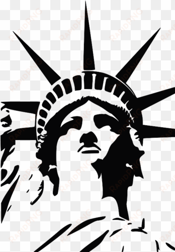 Statue Of Silhouette Clip Art - Statue Of Liberty Face Silhouette transparent png image