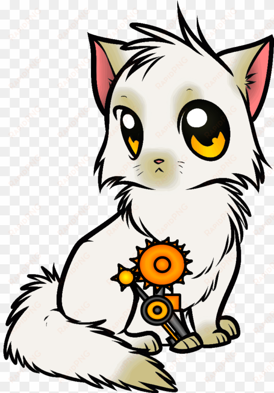 steampunk cat drawings - cute kitten colouring pages