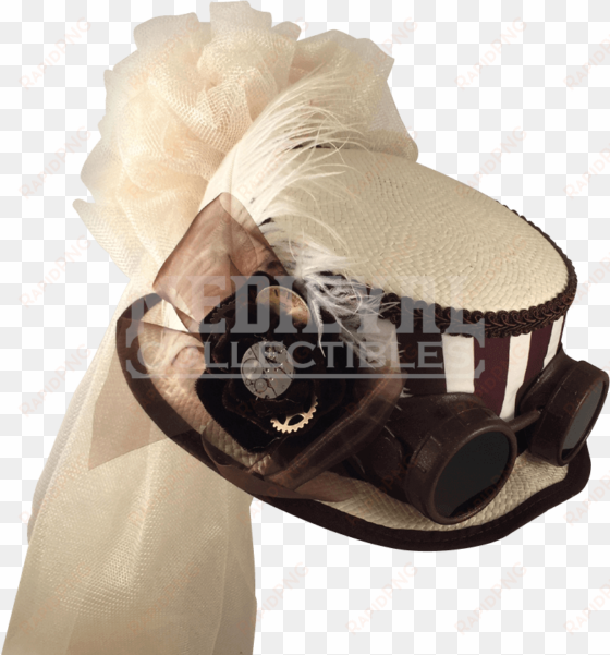 steampunk featherstone straw hat
