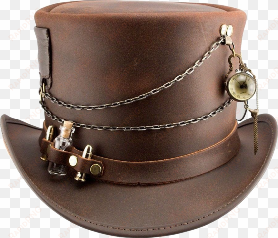 steampunk hat png transparent image - trinket leather top hat