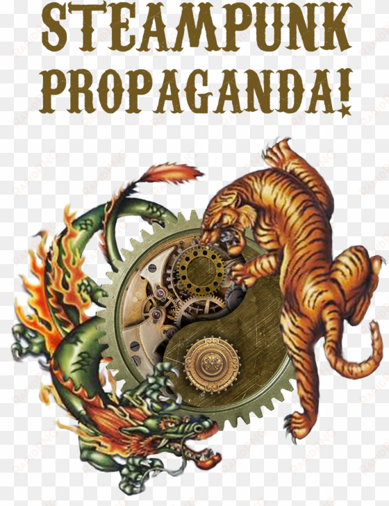 steampunk-propaganda - ying yang dragon and tiger