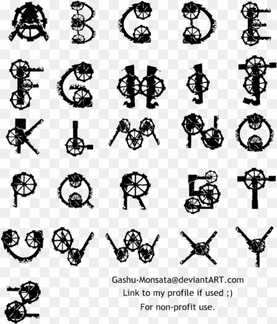 Steampunk - Steampunk Alphabet transparent png image