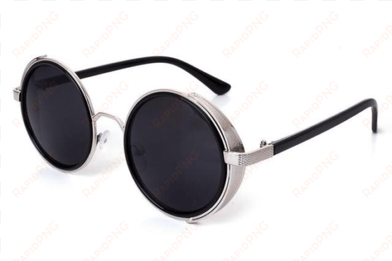 steampunk sunglasses - style round shaped mirror optical lens sunglass