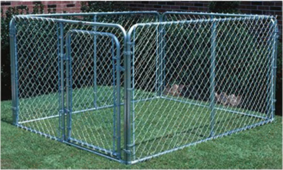 stephens pipe and steel galvanized chain link kit - stephens pipe & steel silver series complete dog