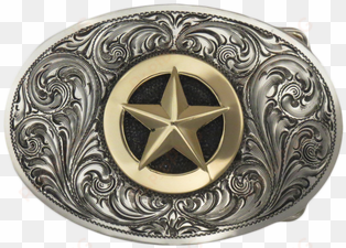 sterling silver shape a oval buckle with 14 k gold - emblem