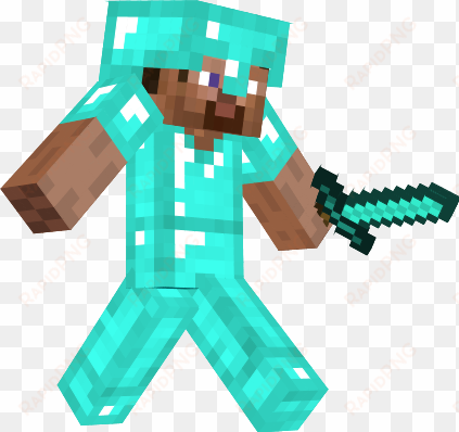 steve with diamond armor - minecraft steve with diamond sword