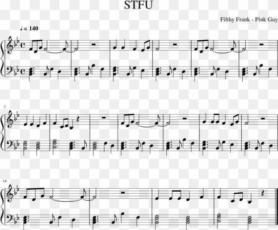 stfu sheet music composed by filthy frank - pink guy stfu chords