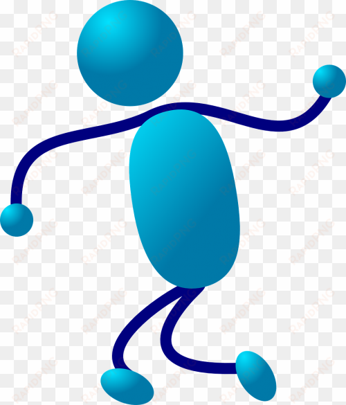 stick - blue stick figure transparent background