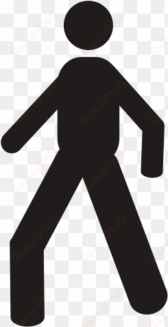 stick figure walking silhouette - vector graphics