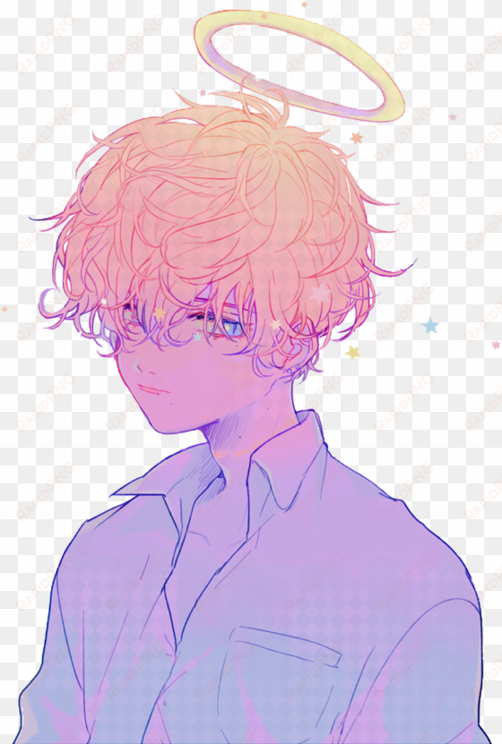 sticker anime aesthetic rainbow sad pastel japan boy - pastel anime boy icons