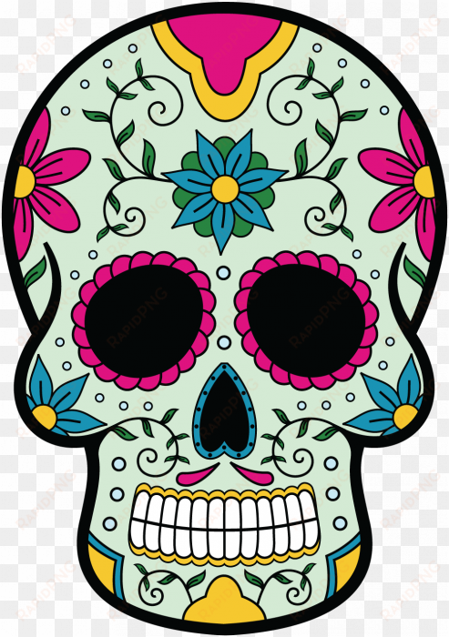 sticker calavera tete de - tete de mort mexique