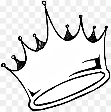 Sticker Crown Aesthetic Tumblr White Queen King Black - Crown Drawing transparent png image