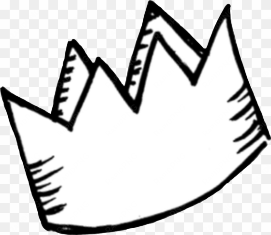 Sticker Png Tumblr White Crown Cute Aesthetic Royalty - Doodle Crown Png transparent png image