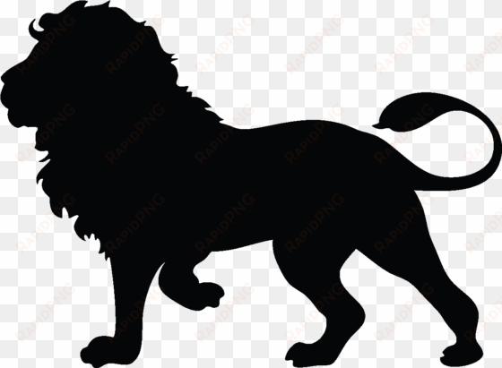 sticker silhouette lion majestueux - lion silhouette transparent