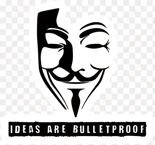 stickers guy fawkes ideas are bulletproof sticker juststickers - v for vendetta design