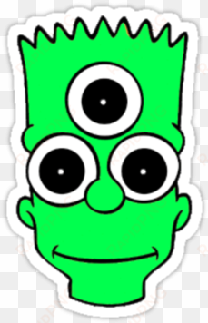 Stickers, Tumblr, And Tumblr Stickers Image - 3 Eyed Bart Simpson transparent png image