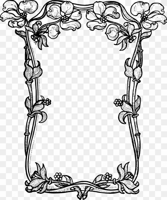 stock images dogwood flower frame clip art & vector