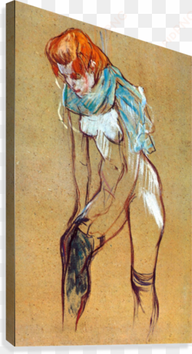 Stockings By Toulouse-lautrec Canvas Print - Henri Toulouse Lautrec Drawings transparent png image