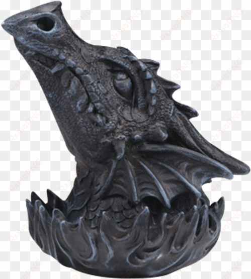stone gray dragon head incense burner - esi black dragon head cone incense burner 6 1/2" h