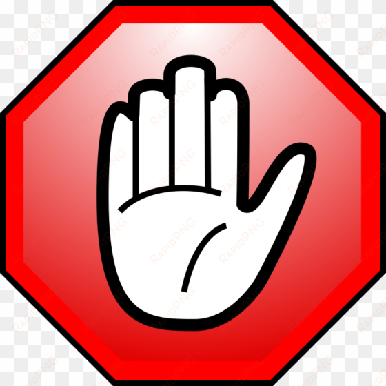 stop hand nuvola alternate - stop hand clip art