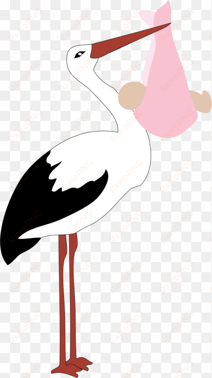 stork clipart baby png - baby girl png stork