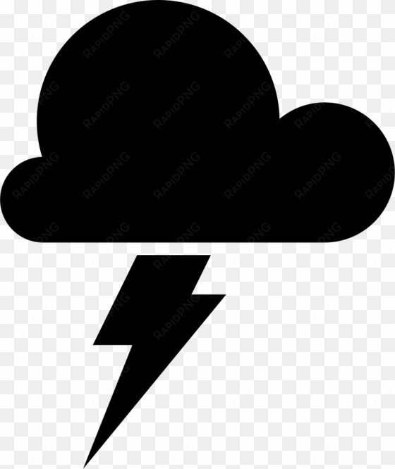 storm weather symbol of a dark cloud with a lightning - storm symbol