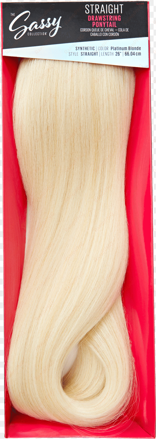 straight platinum blonde 26 inch drawstring ponytail