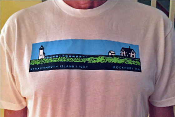 Straitsmouth Panorama T-shirt - Thacher Island Association transparent png image