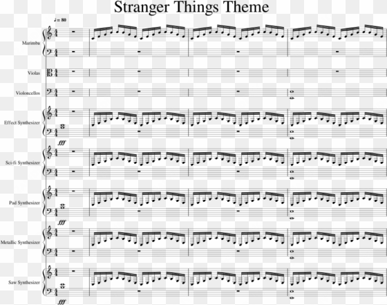 stranger things theme sheet music 1 of 6 pages - stranger things theme music