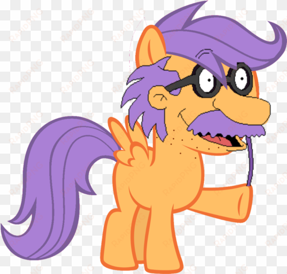 stratolicious, crossover, grandpa lou, rugrats, safe, - mlp scootaloo vector