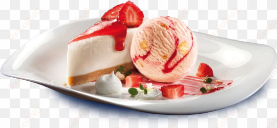 strawberry cheesecake png vector library download - ice cream plate png