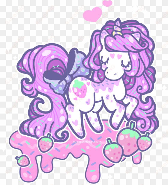 strawberry flavor by missjediflip - ombre pastel unicorn kawaii