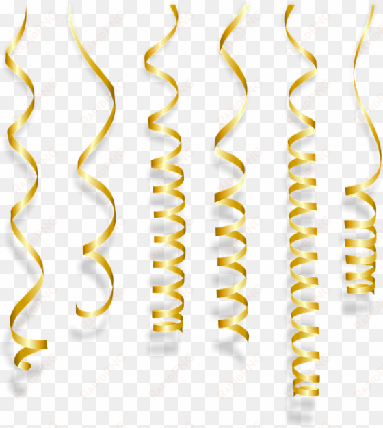 streamers, fun, gold, the adoption of, new year's eve - gold streamers png