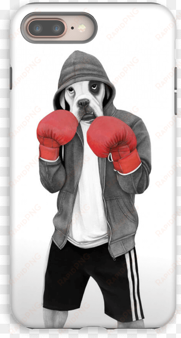 street boxer case iphone 8 plus tough - sanna wieslander art street boxer illustration (a3)