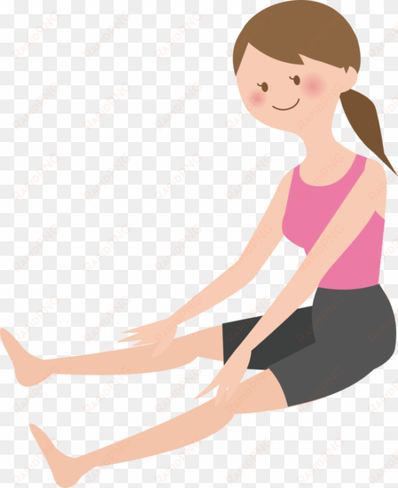 stretching exercise woman drawing - stretching clipart
