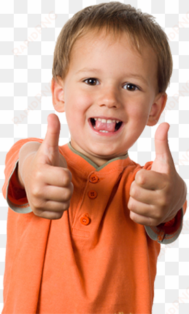 student - boy with thumbs up
