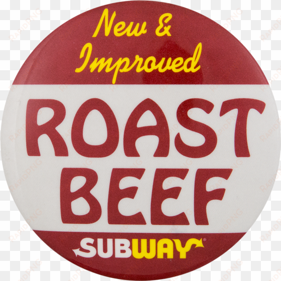 subway roast beef advertising button museum - subway