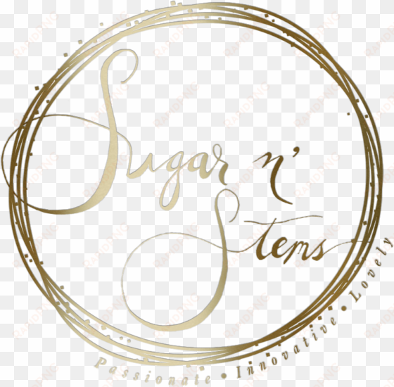 sugar n stems logo, gold with transparent background-jan - logo gold circle png transparent