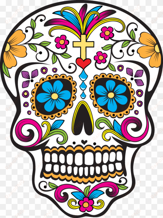 sugar skull illustration - calavera dia de muertos