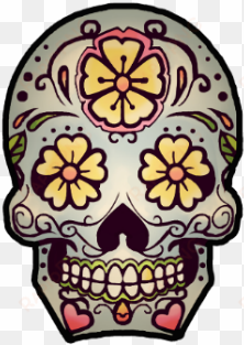 sugar skull temporary tattoo - day of the dead