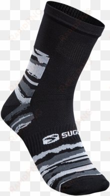 sugoi rs crew sock printed, black/brush stroke - sugoi 2018 rs crew sock printed
