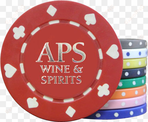 suited custom hot stamp poker chips - pack of 25 black '1 beer' bar token poker chips by