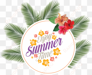 Summer Badge With Leave Decoration, Summer Badge, Labels, - Access Badge transparent png image