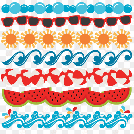 summer borders png - summer line border clipart