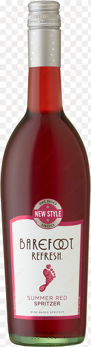 summer red spritzer bottle - barefoot refresh summer red wine - 750 ml bottle