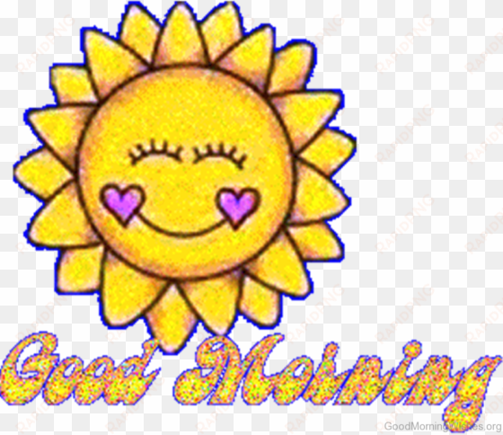 sun clipart animation - sunflower good morning gif